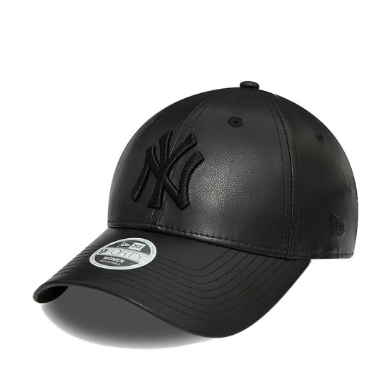 New Era Καπέλο New York Yankees Faux Leather Womens 9FORTY Adjustable Cap